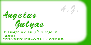 angelus gulyas business card